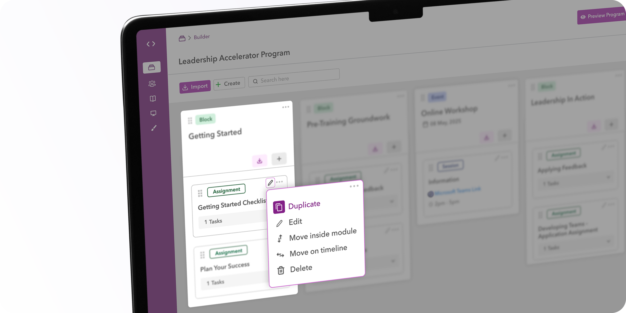 Duplicate and adapt programs in seconds